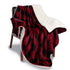 Plaid Sherpa Blanket Black - and - Red Checks - NANPIPERHOME