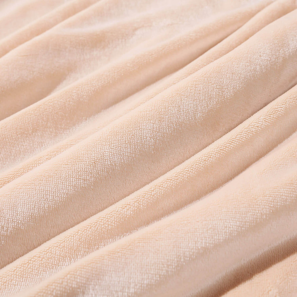 Sherpa Edge Blankets Beige - NANPIPERHOME