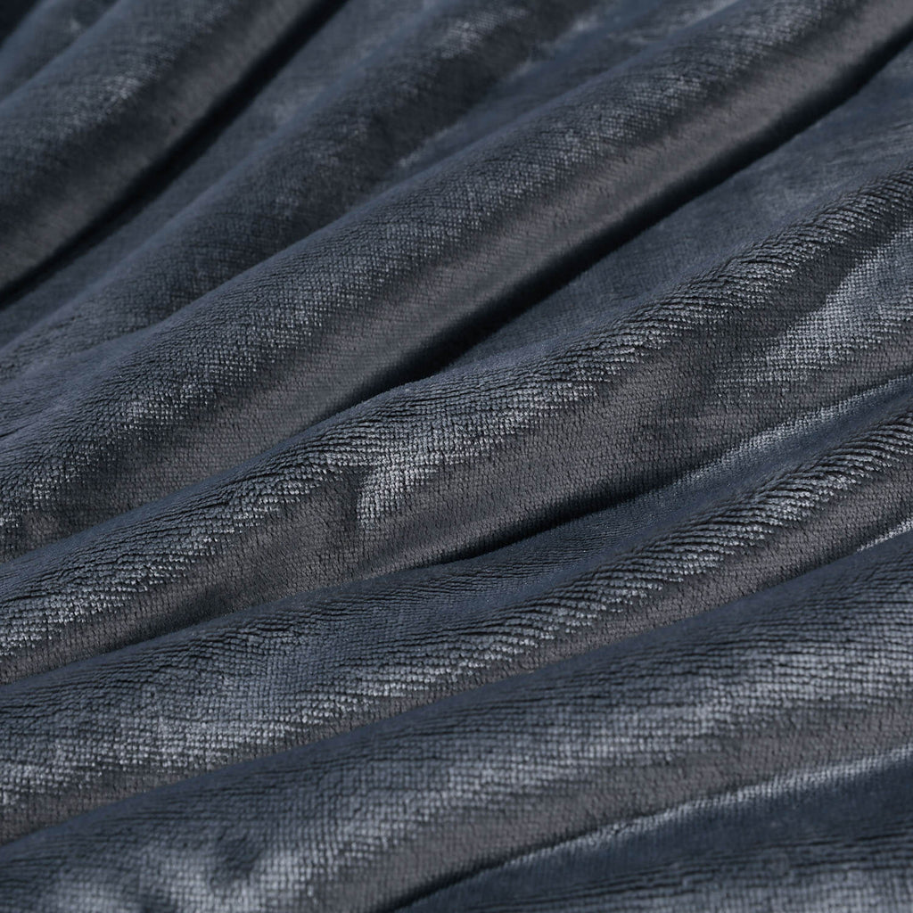 Sherpa Edge Blankets Grey - NANPIPERHOME