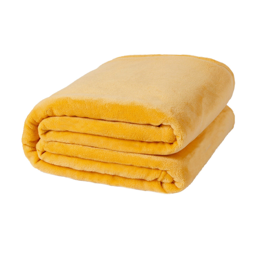 Throw Blankets Ginger Yellow - NANPIPERHOME