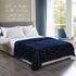 Flannel Fleece Blanket,Microfiber Fleece Throw for Sofa Couch,Navy Blue - NANPIPERHOME