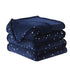 Flannel Fleece Blanket,Microfiber Fleece Throw for Sofa Couch,Navy Blue - NANPIPERHOME