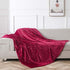 NANPIPER Star Foil Throw Blanket,Soft Flannel Fleece Blanket,Wine Red - NANPIPERHOME