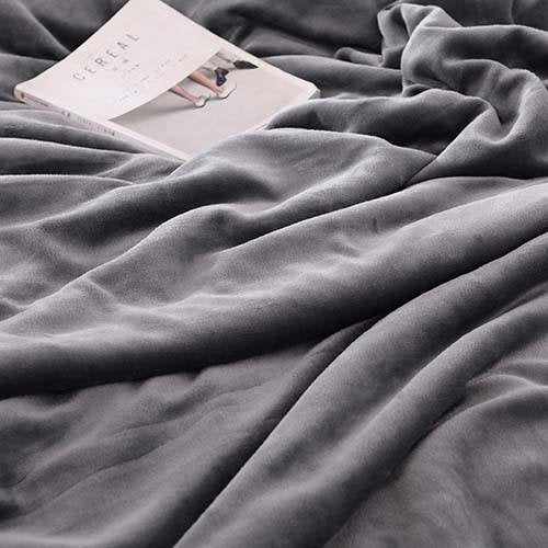 Sherpa Blanket Throw Blankets Grey - NANPIPERHOME