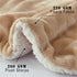 Sherpa Flannel Throw Blanket Super Soft Fuzzy Plush Microfiber for Bed/Couch (Beige) - NANPIPERHOME