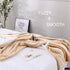 Sherpa Flannel Throw Blanket Super Soft Fuzzy Plush Microfiber for Bed/Couch (Beige) - NANPIPERHOME
