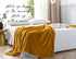 Sherpa Flannel Throw Blanket Super Soft Fuzzy Plush Microfiber for Bed/Couch (Ginger Yellow) - NANPIPERHOME