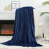 Throw Blankets Dark Blue - NANPIPERHOME
